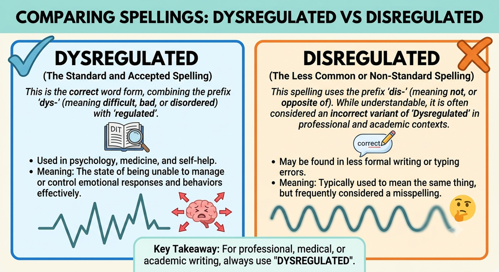 Dysregulated vs Disregulated: Which Word Is Correct? Dysregulated vs Disregulated: Which Word Is Correct?
