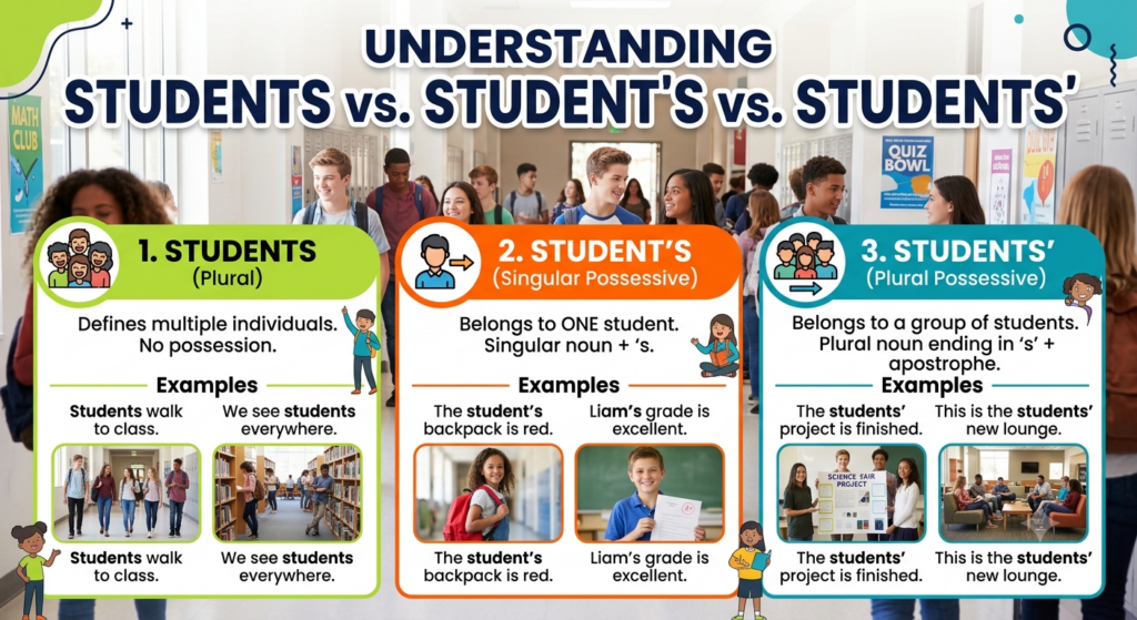 Students vs Student’s vs Students’: How Do You Use Each Correctly? Students vs Student’s vs Students’: How Do You Use Each Correctly?