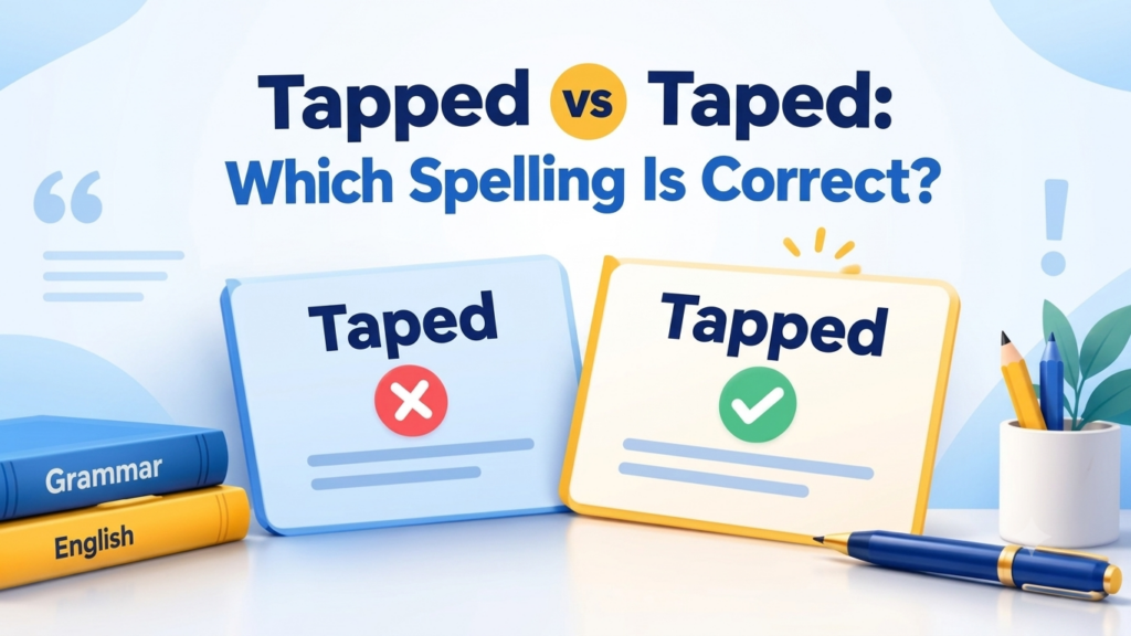 Tapped vs Taped: What Is the Difference and Which One Is Correct?