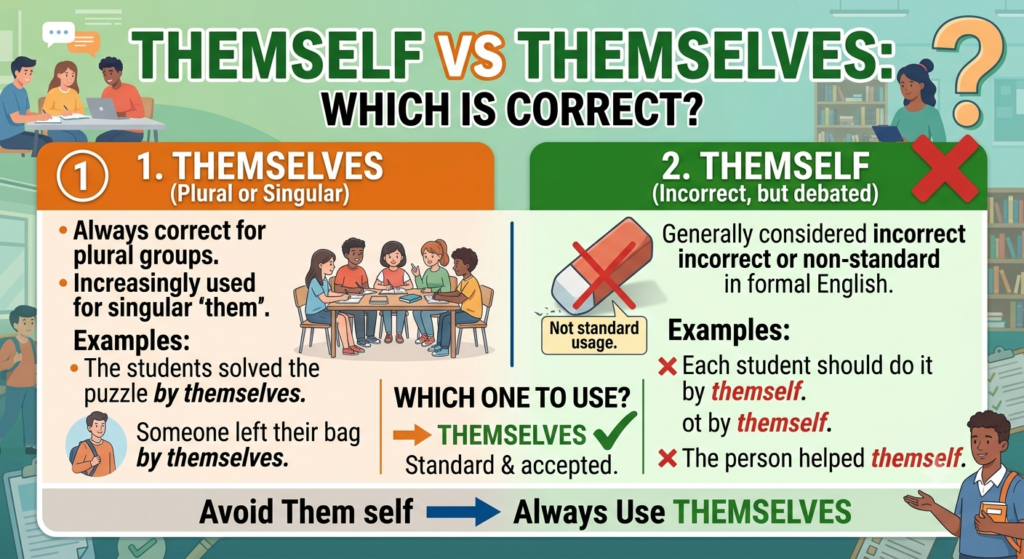 Themself or Themselves? Which Word Is Correct in Modern English? Themself or Themselves? Which Word Is Correct in Modern English?
