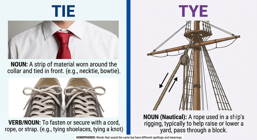 Tie vs Tye: Which Spelling Should You Use? Tie vs Tye: Which Spelling Should You Use?