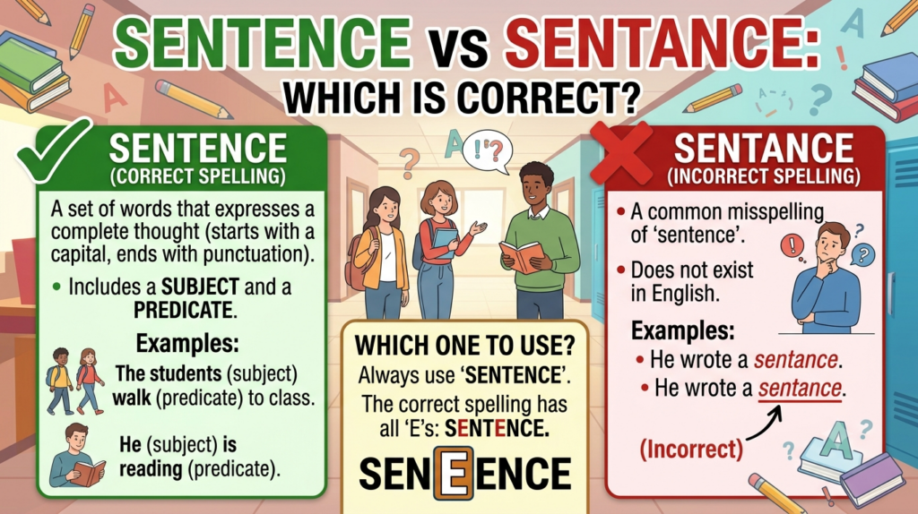 Sentence or Sentance: Which Spelling Is Correct? Sentence or Sentance: Which Spelling Is Correct?