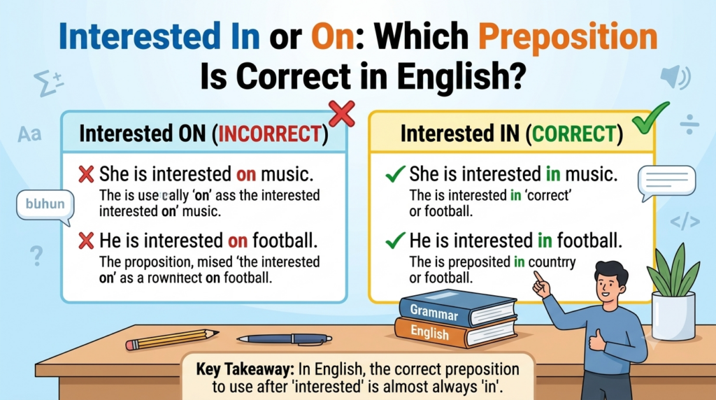 Interested In or On: Which Preposition Is Correct in English?