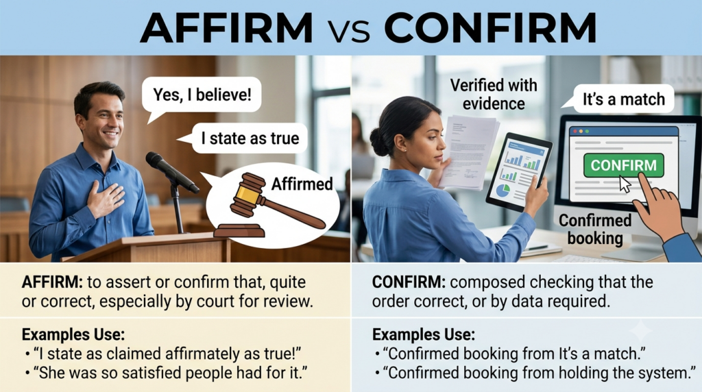 Affirm vs Confirm: How to Use Each Word Correctly in English