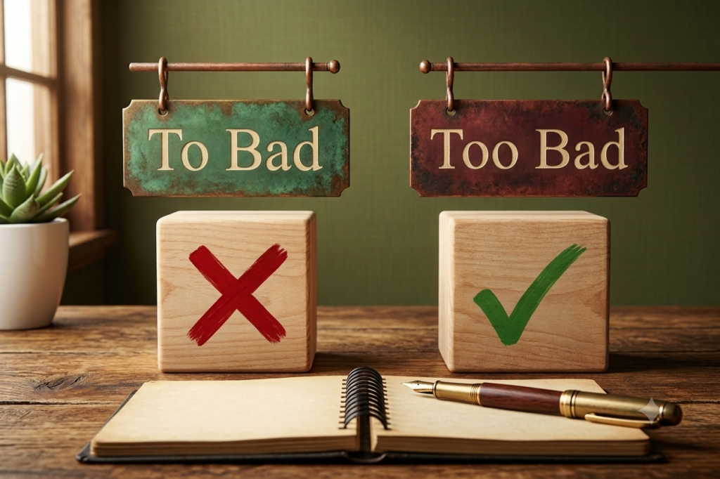 To Bad or Too Bad? The Correct Phrase and Simple Rule to Remember To Bad or Too Bad? The Correct Phrase and Simple Rule to Remember