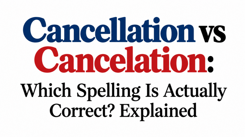 Cancellation vs Cancelation: Which Spelling Is Actually Correct? Explained Cancellation vs Cancelation: Which Spelling Is Actually Correct? Explained